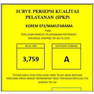 Suvei Persepsi Kualitas Pelayanan (SPKP)